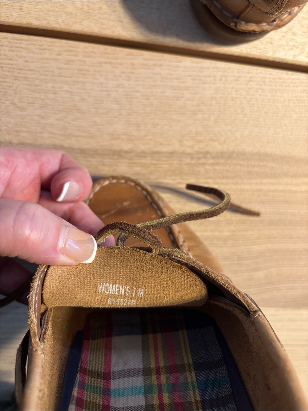 Sperry Tan Leather Boat Shoes - Picture 9 of 9